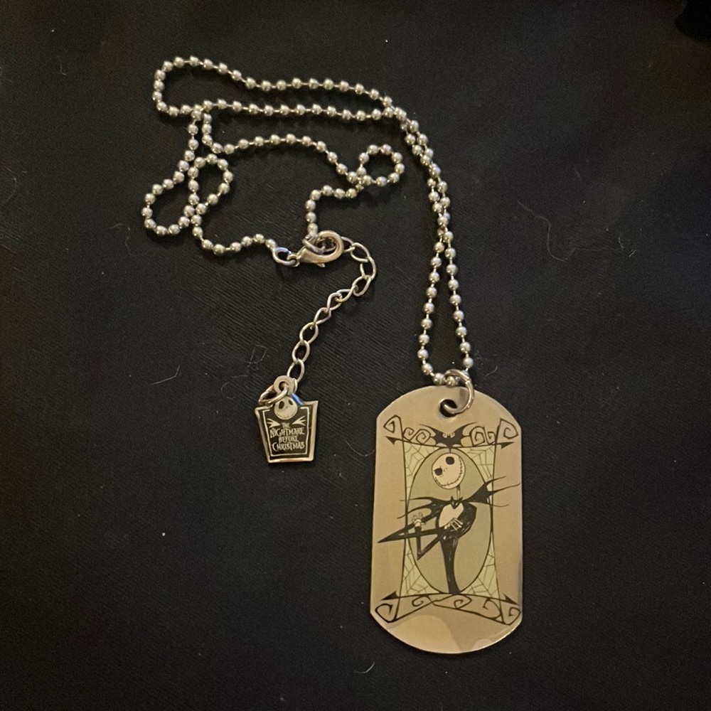 Disney Nightmare before Christmas – Jack Skellington dog tag Necklace.